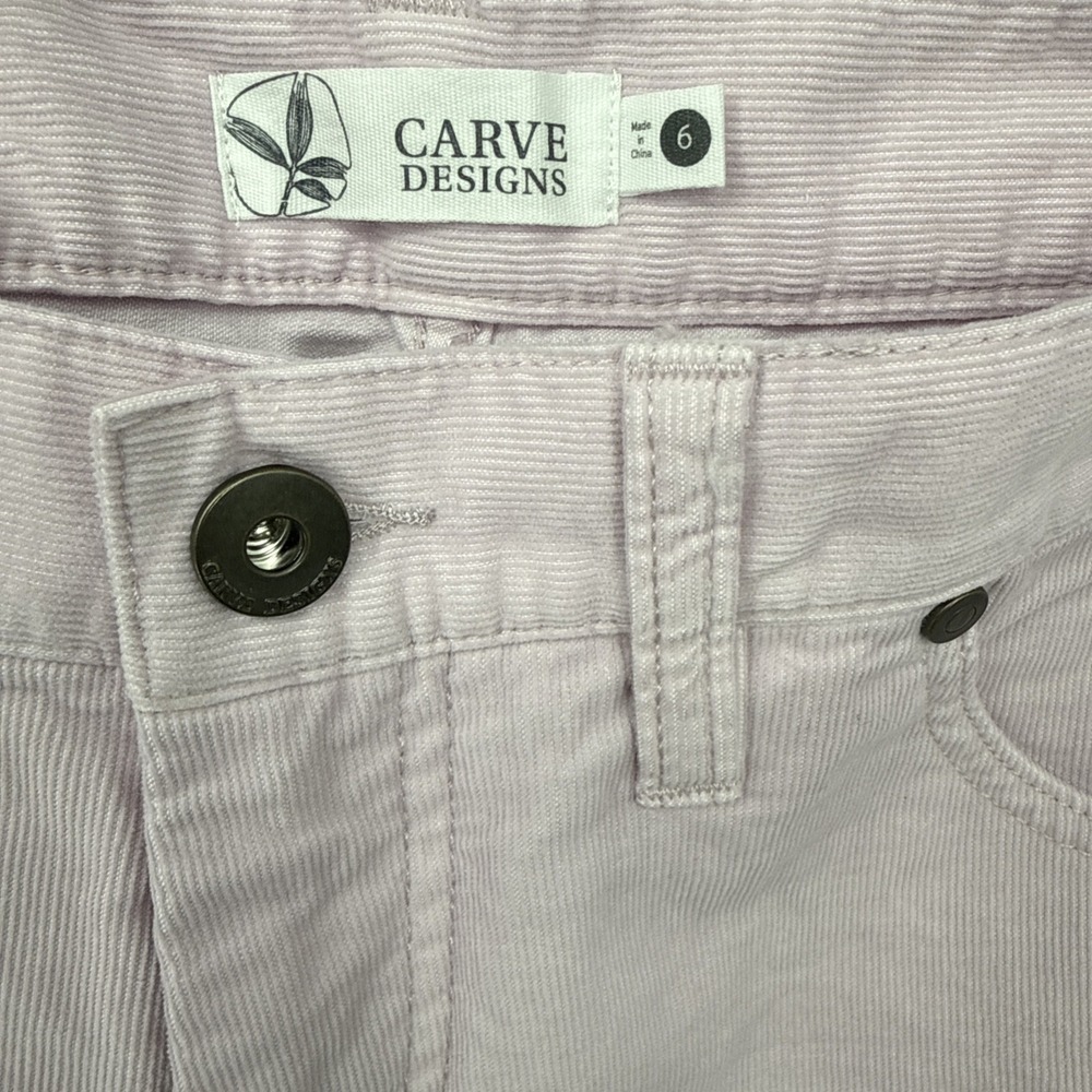 NWT Carve Designs Oahu Shorts 4" Size 6 Raw Hem Corduroy Women's Purple Surf - Picture 5 of 7